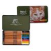 Set 12 creioane colorate, cutie metalica, Renesans Natural