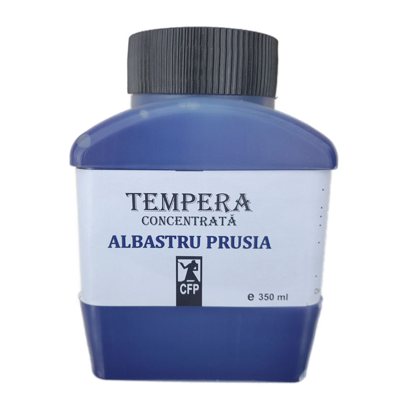 Tempera concentrata, Combinatul Fondului Plastic CFP, 350 ml, Albastru Prusia
