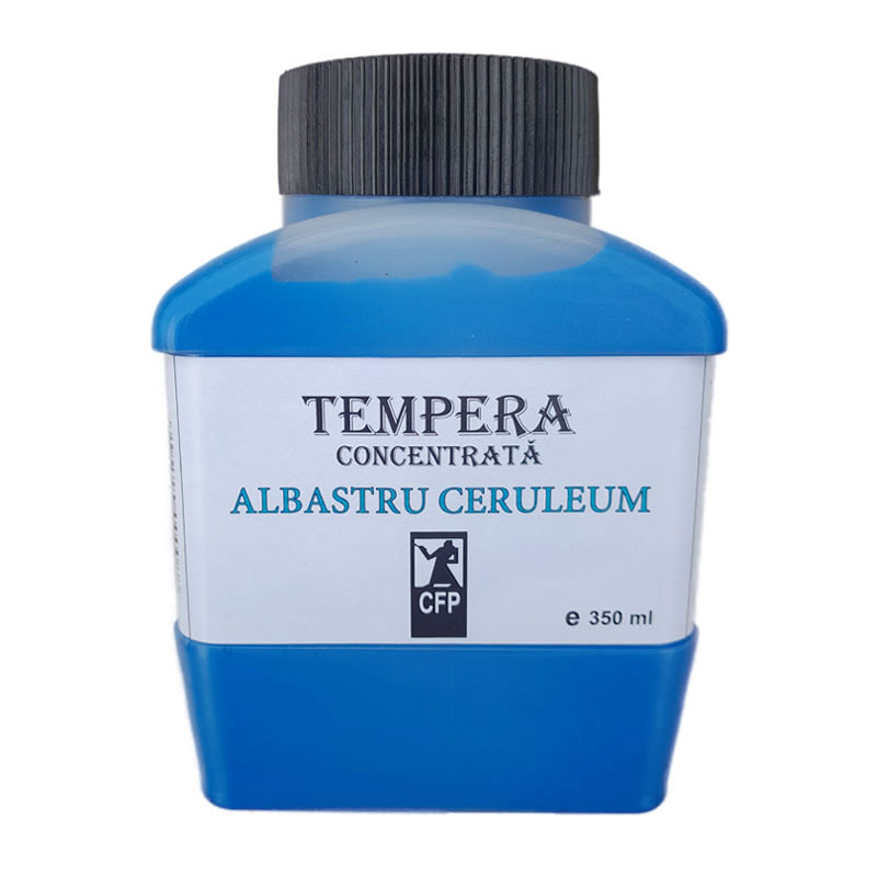 Tempera concentrata, Combinatul Fondului Plastic CFP, 350 ml, Albastru ceruleum