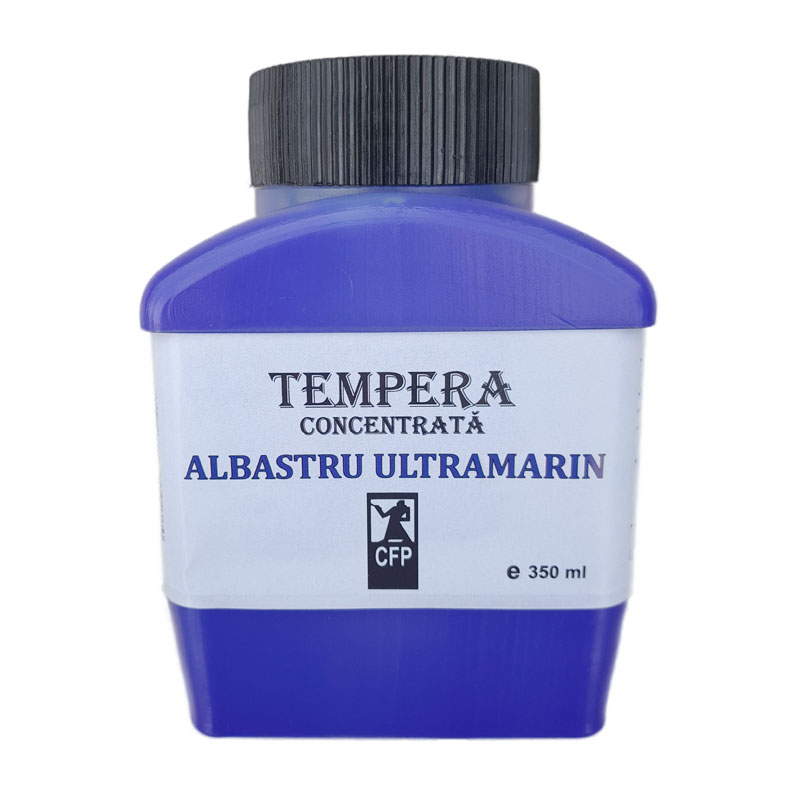 Tempera concentrata, Combinatul Fondului Plastic CFP, 350 ml, Albastru ultramarin