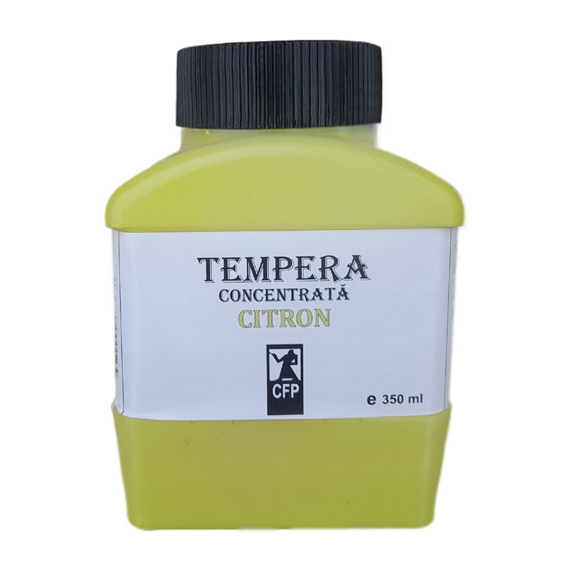 Tempera concentrata, Combinatul Fondului Plastic CFP, 350 ml, Citron