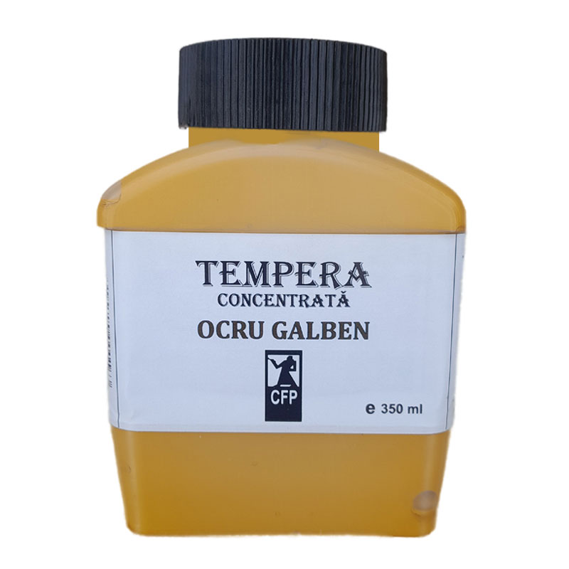 Tempera concentrata, Combinatul Fondului Plastic CFP, 350 ml, Ocru galben