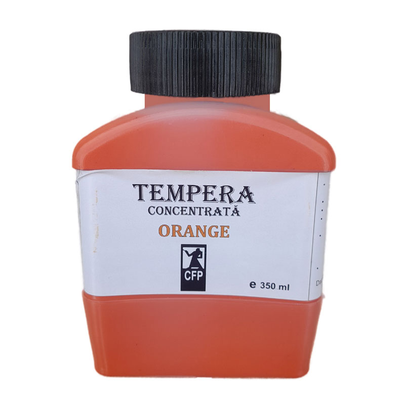 Tempera concentrata, Combinatul Fondului Plastic CFP, 350 ml, Orange