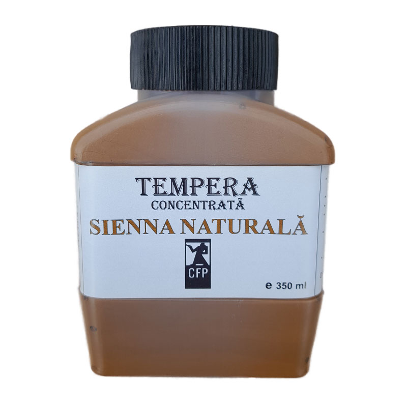 Tempera concentrata, Combinatul Fondului Plastic CFP, 350 ml, Siena naturala
