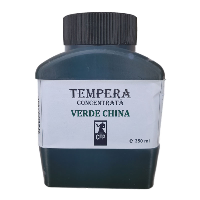 Tempera concentrata, Combinatul Fondului Plastic CFP, 350 ml, Verde China