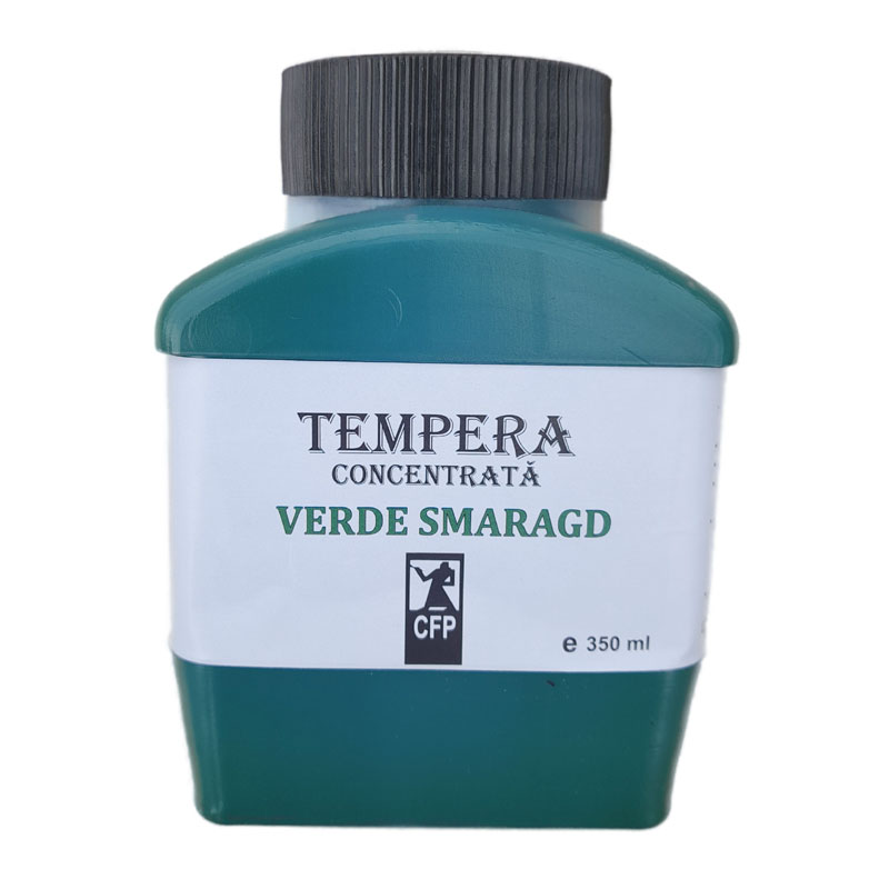 Tempera concentrata, Combinatul Fondului Plastic CFP, 350 ml, Verde smarald