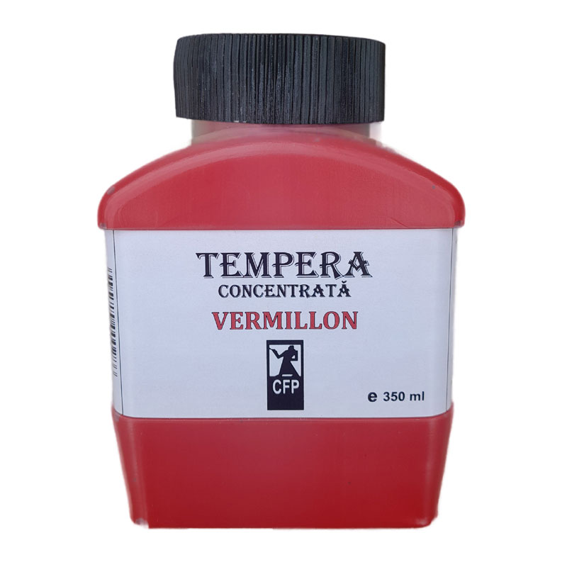 Tempera concentrata, Combinatul Fondului Plastic CFP, 350 ml, Vermillon