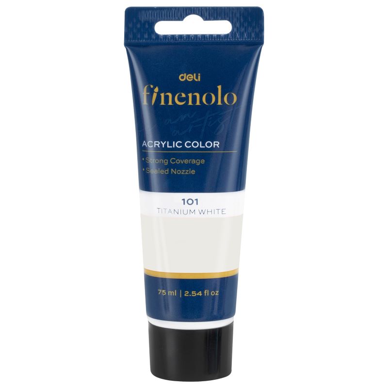 Culoare acrilica Deli 75 ml, Alb