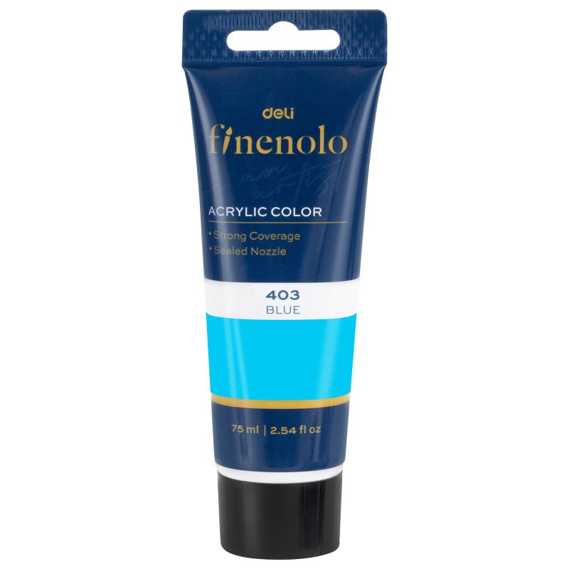 Culoare acrilica Deli 75 ml, Albastru deschis