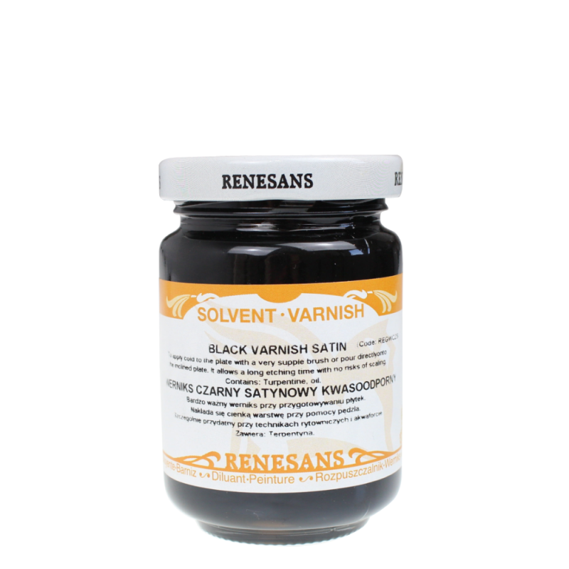 Vernis negru gravura Black Satin, 125 ml, Renesans