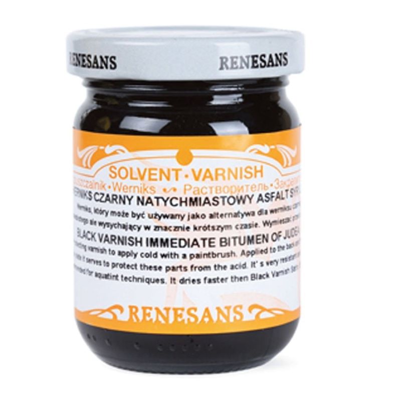 Vernis negru gravura cu uscare rapida, 100 ml, Renesans