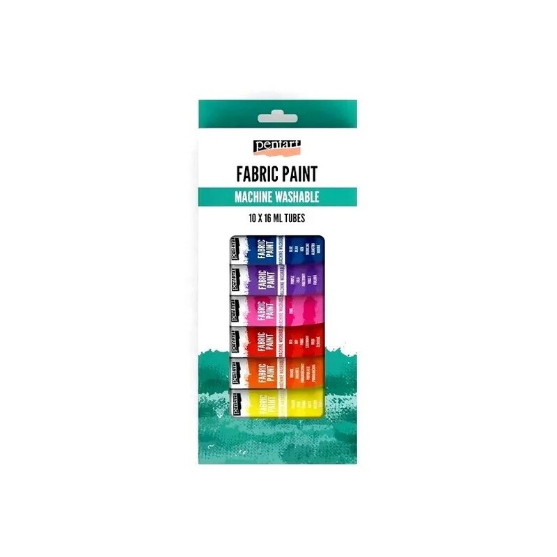 Set 10 x 16 ml culori textile, Pentart
