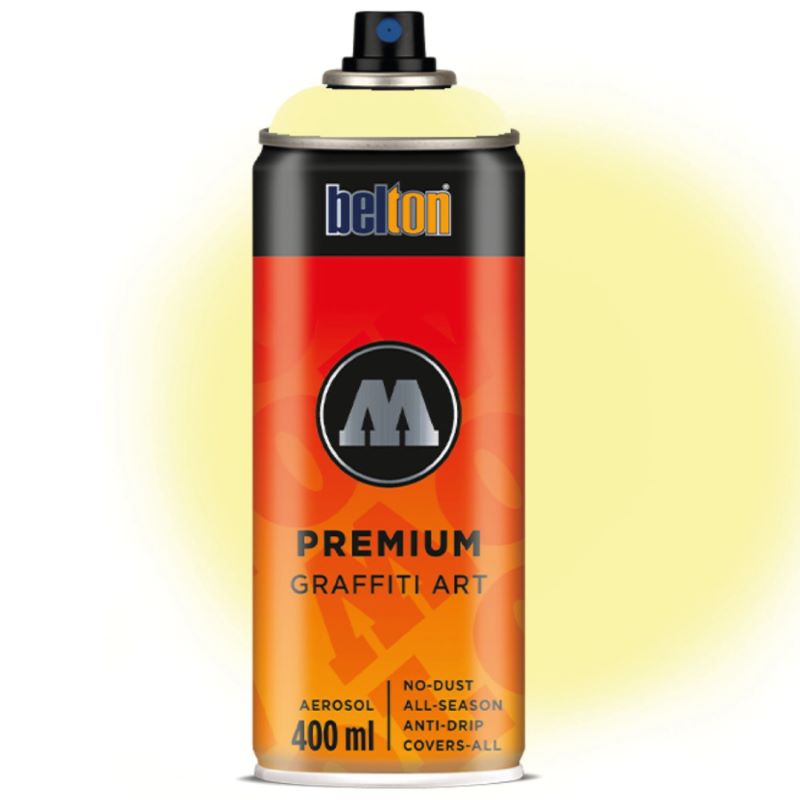 Spray Belton Premium Molotow, 400 ml, 001 Jasmin Yellow