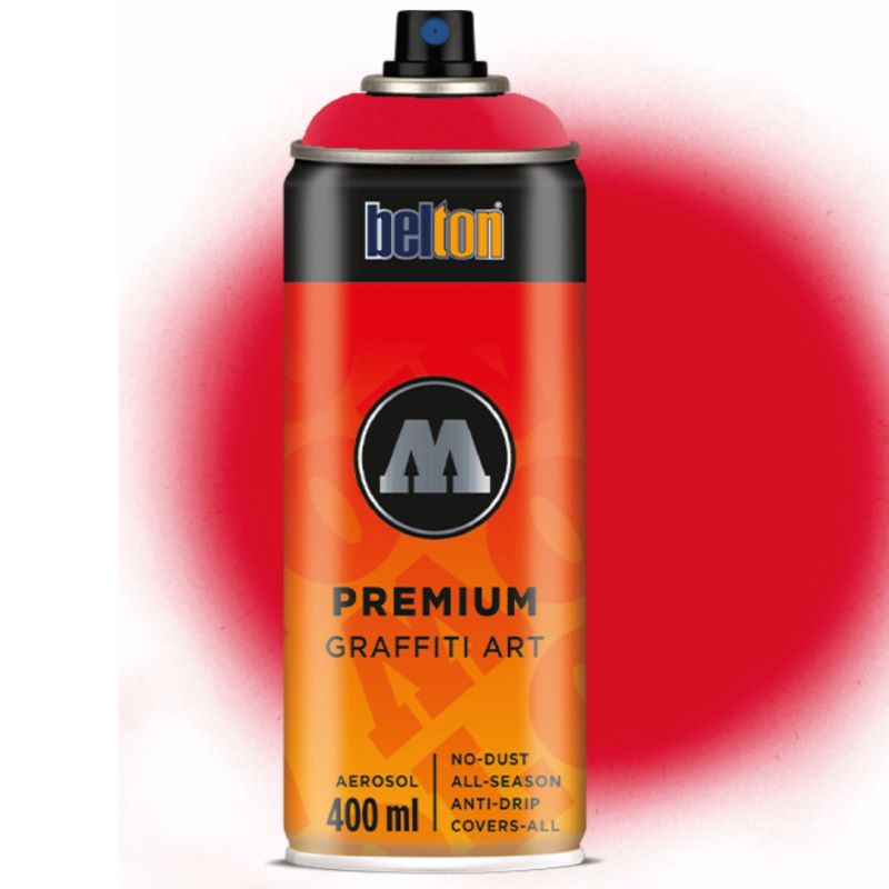 Spray Belton Premium Molotow, 400 ml, 016 Traffic Red