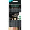 Set 12 creioane colorate, Skin Tones Black Edition, Faber-Castell