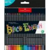 Set 24 creioane colorate, Black Edition, Faber-Castell