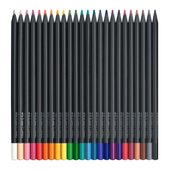 Set 24 creioane colorate, Black Edition, Faber-Castell (2) Set 24 creioane colorate, Black Edition, Faber-Castell