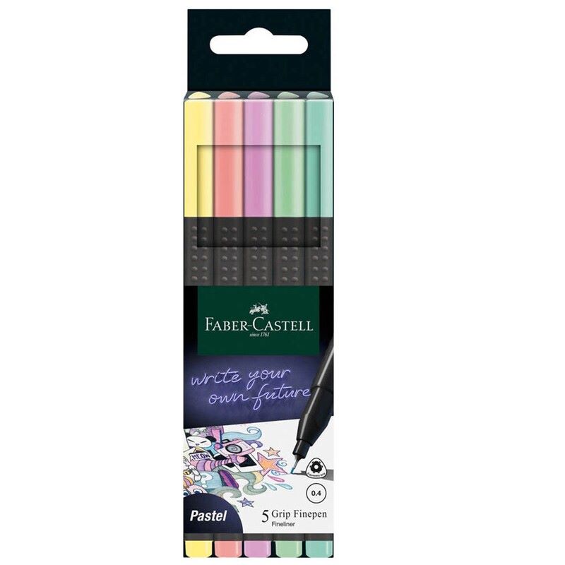 Set 5 linere 0,4 mm, Pastel Grip, Faber-Castell