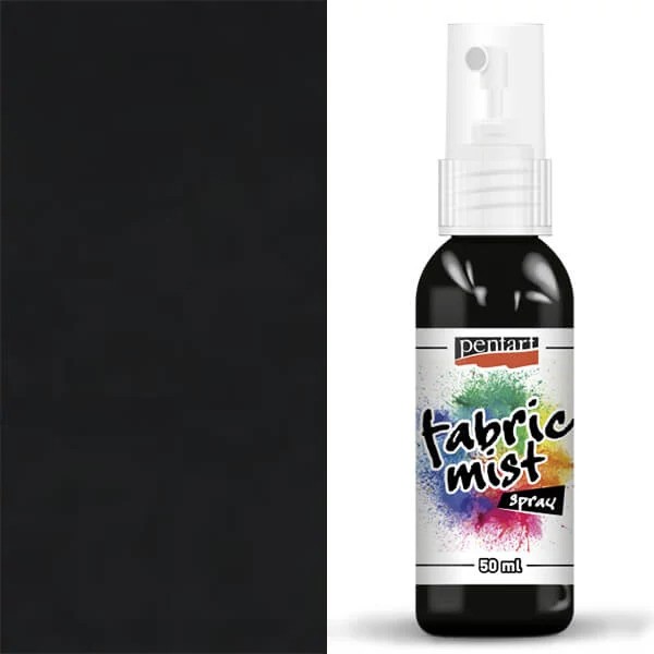 Spray vopsea pentru textile, Pentart 50 ml, Negru