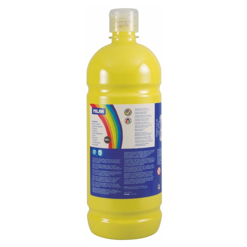 Tempera scolara Milan, 1000 ml, Galben