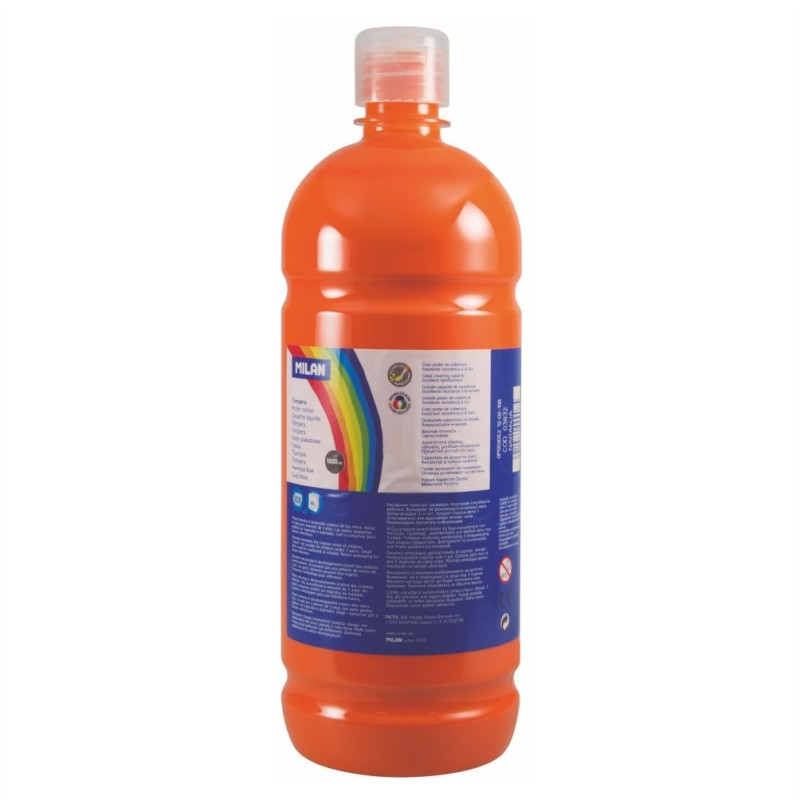 Tempera scolara Milan, 1000 ml, Orange