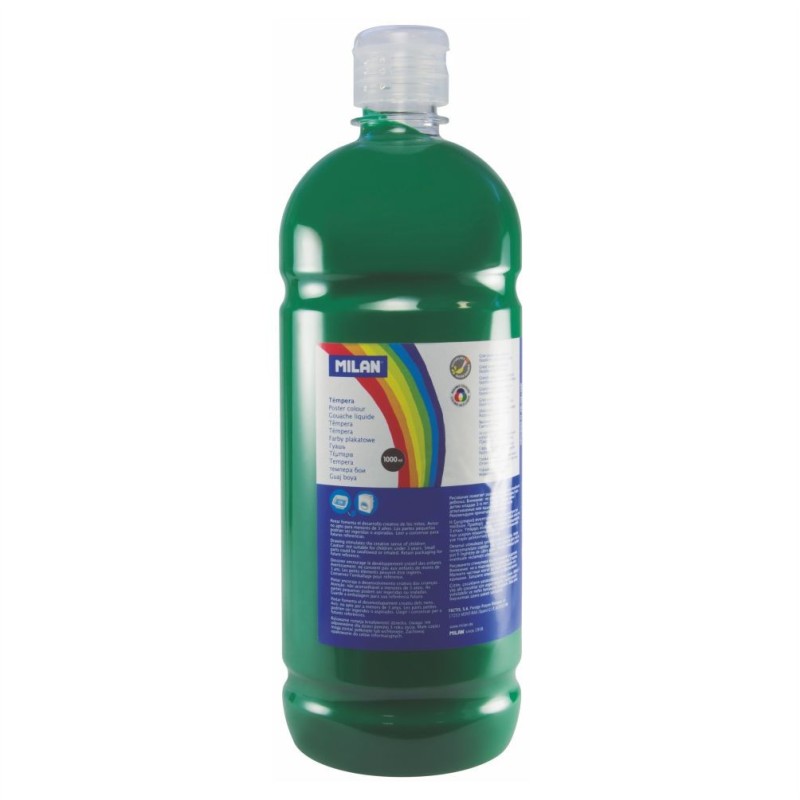 Tempera scolara Milan, 1000 ml, Verde inchis