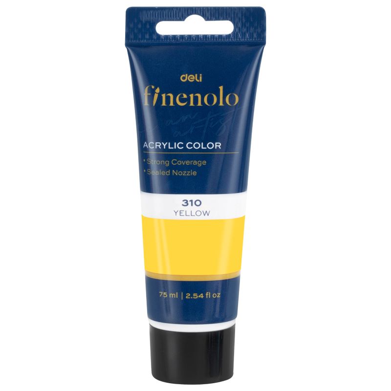 Culoare acrilica Deli 75 ml, Galben