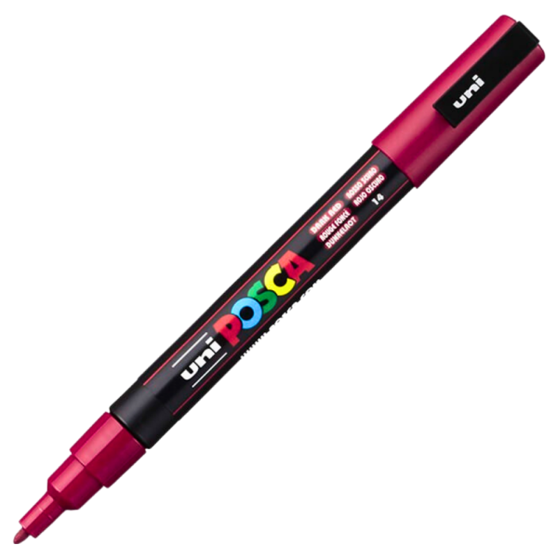 Marker PC-3M Posca 0.9-1.3 mm, Dark Red