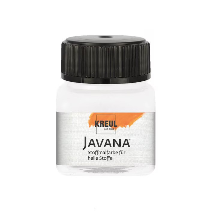 Vopsea pentru textile deschise la culoare, Javana C. Kreul - Alb, 20 ml