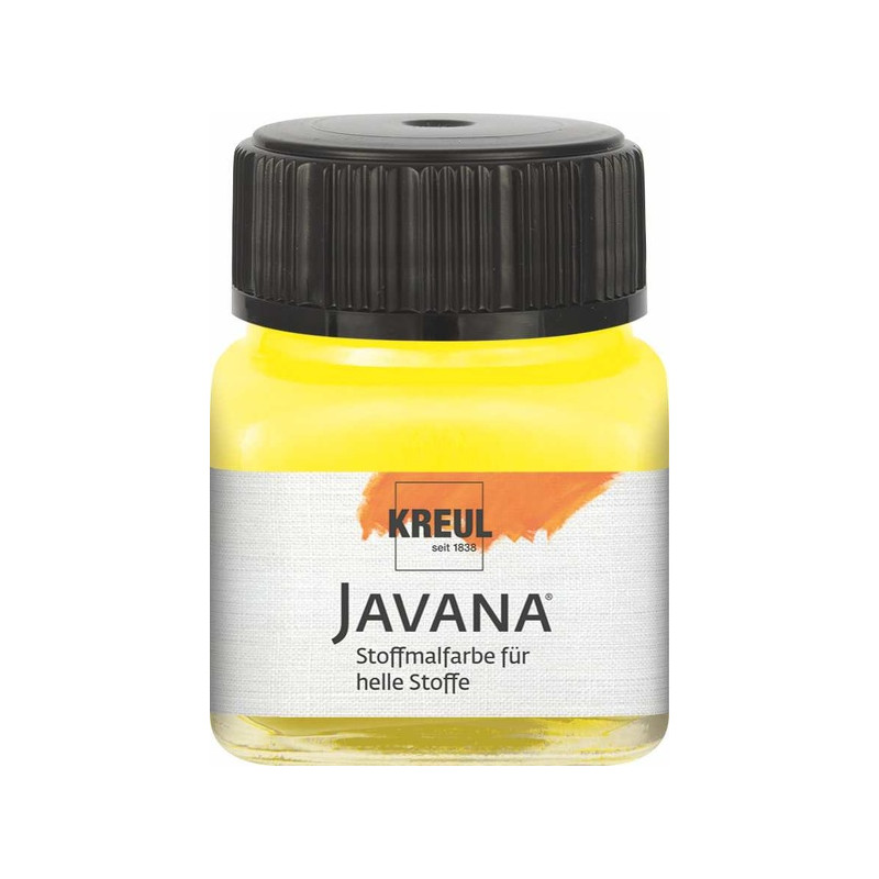 Vopsea pentru textile deschise la culoare, Javana C. Kreul - Galben citron, 20 ml