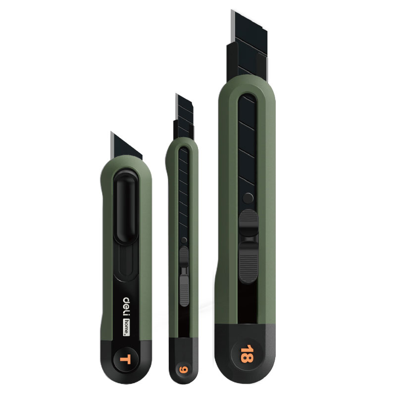 Set 3 cuttere verzi, Home series, Deli