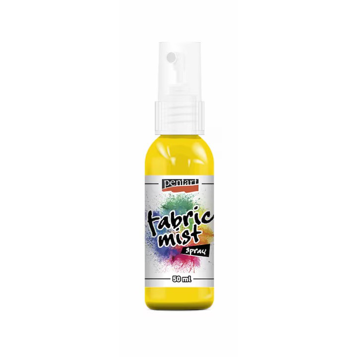 Spray vopsea pentru textile, Pentart 50 ml, Galben