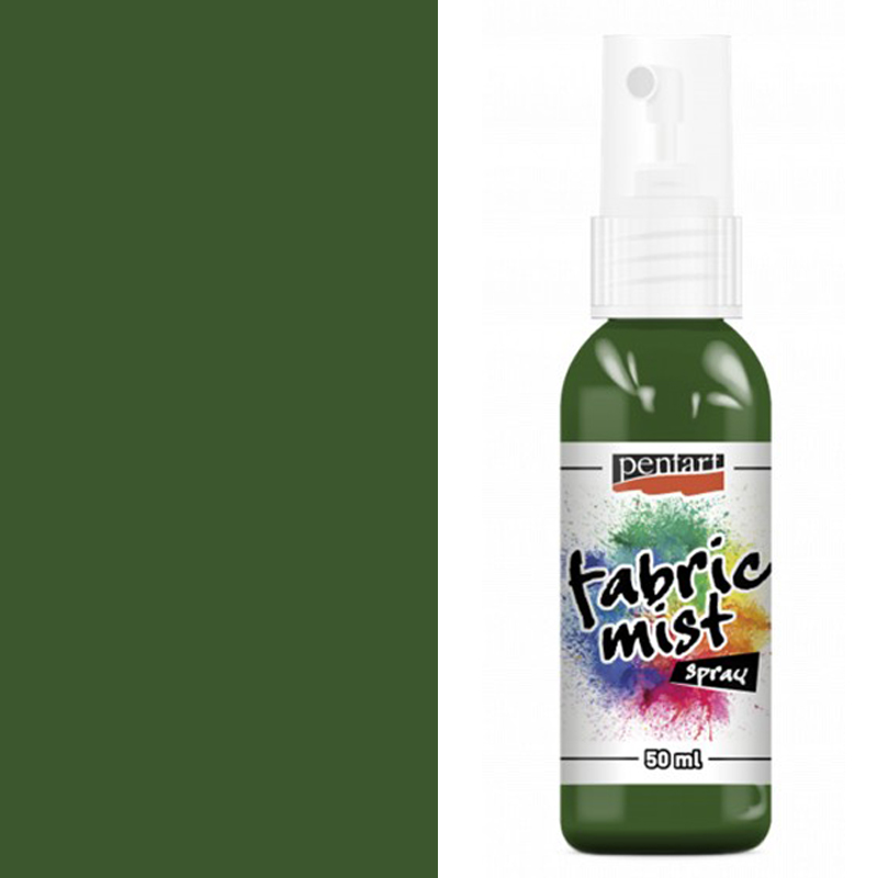 Spray vopsea pentru textile, Pentart 50 ml, Olive