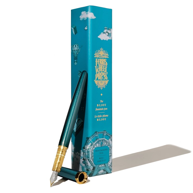 Stilou seria Bijou Fountain Pen - Ferris Wheel Press - Printmaker's Teal, F