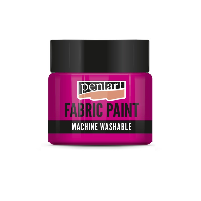 Vopsea pentru textile, Pentart 50ml, Neon roz