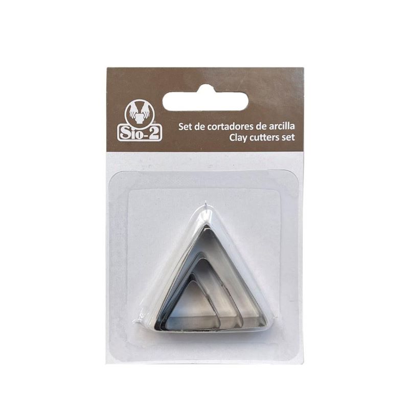 Set 3 matrite metal triunghi, Sio-2