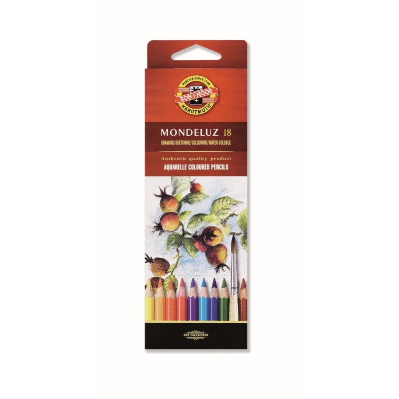 Set 18 creioane acuarelabile, Mondeluz Aquarell, Koh-I-Noor