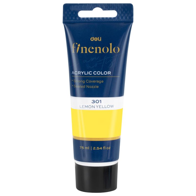 Culoare acrilica Deli 75 ml, Galben lamaie