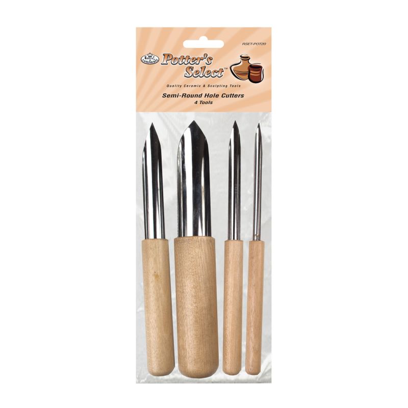 Set 4 cuttere semicirculare pentru gaurit, Royal & Langnickel