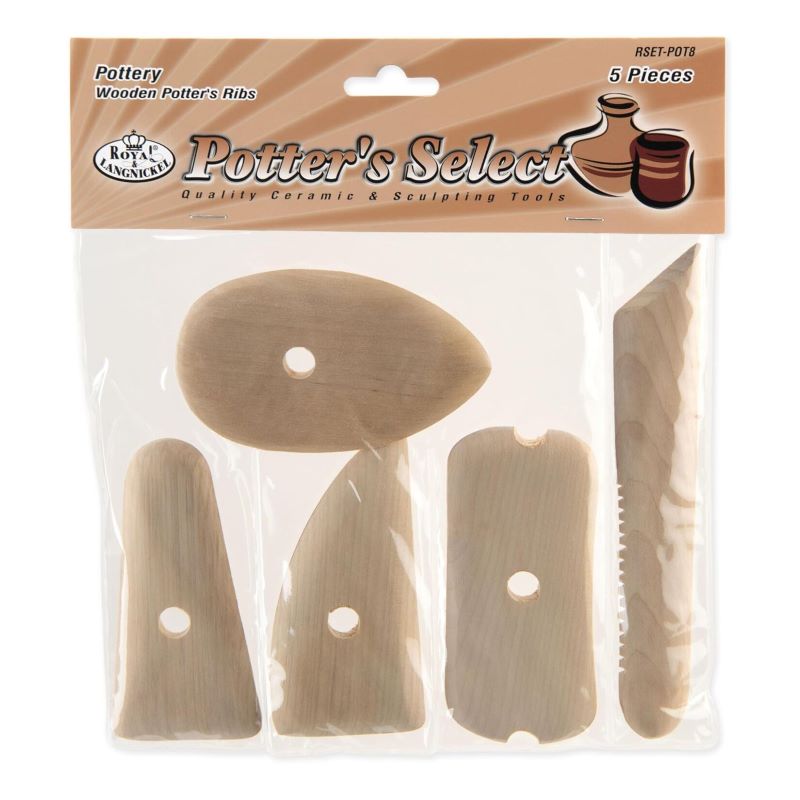 Set 5 spatule din lemn pentru modelaj